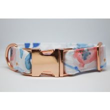 Kék-narancs virágos elegáns vízlepergető Mirabelle nyakörv