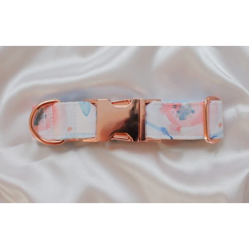 Kék-narancs virágos elegáns vízlepergető Mirabelle nyakörv