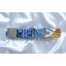 Kék-fehér-arany elegáns vízlepergető Dödi nyakörv