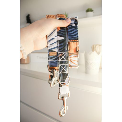 Kék-fehér-arany elegáns vízlepergető Dödi nyakörv