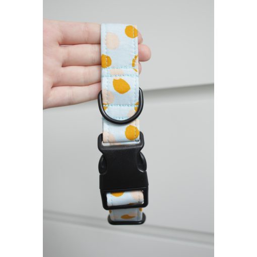 Kék-narancs pöttyös elegáns pamut Herbie nyakörv