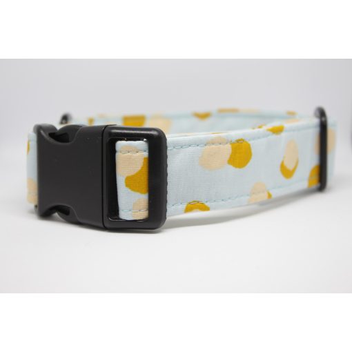 Kék-narancs pöttyös elegáns pamut Herbie nyakörv