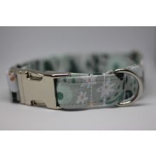 Szürke virágos elegáns pamut Milla nyakörv