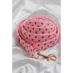 Rózsaszín szívecskés elegáns vízlepergető Sophie póráz