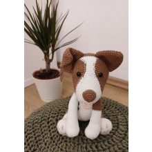 Horgolt Border Collie (barna-fehér)